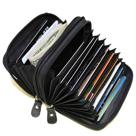 cable huntertm leather business rfid credit card holder|CABLE HUNTER Black Leather Men's RFID Blocking Card .